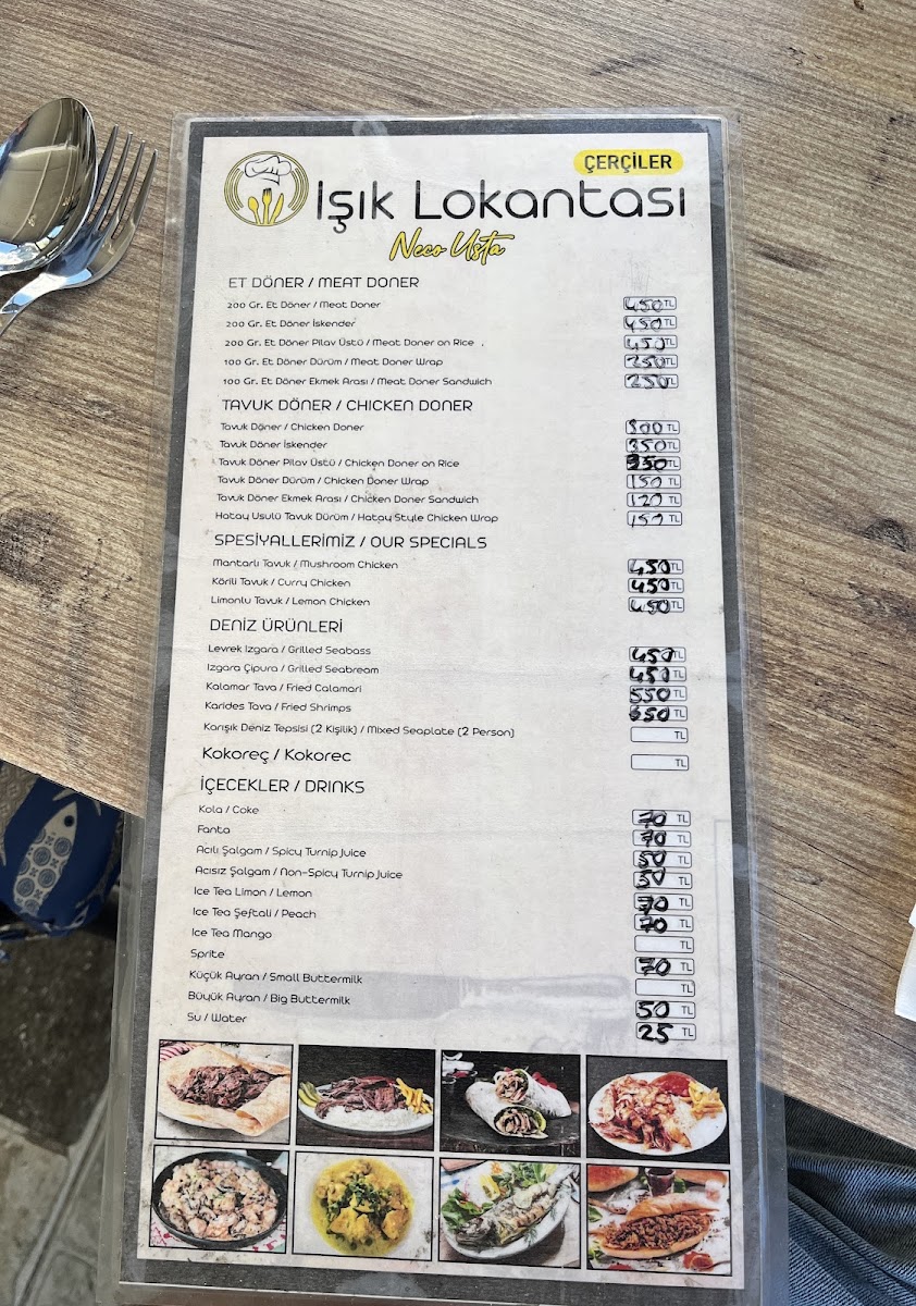 Menu Işık Lokantası Çerçiler-3