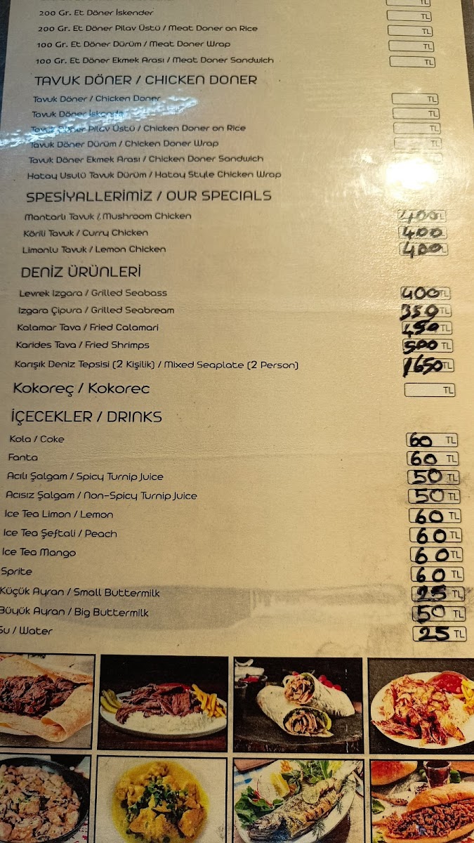 Menu Işık Lokantası Çerçiler-4