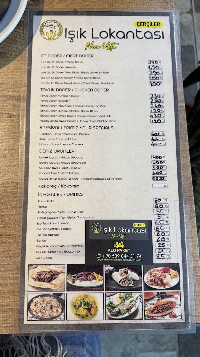 Menu Işık Lokantası Çerçiler-5